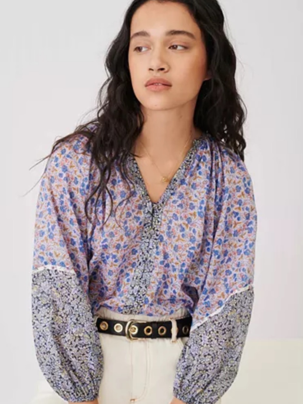 Maje Cisco Floral Print Cotton Top - Picture 4 of 9